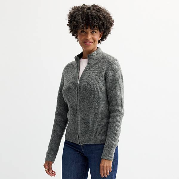 Women's Croft & Barrow® Full Zip Sweater Croft & Barrow