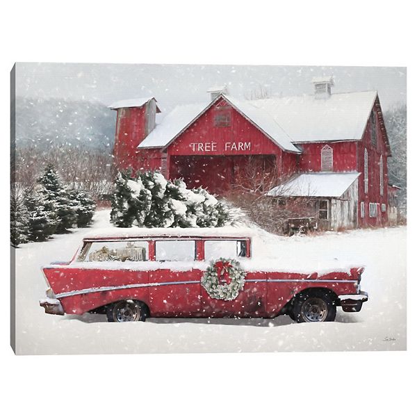 Christmas Memories at the Tree Farm Canvas Wall Art Unbranded