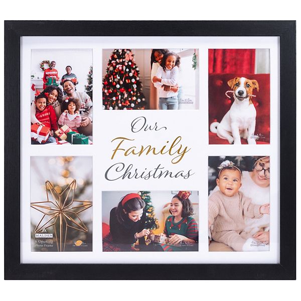 Malden 6-Opening Matted Family Black Collage Picture Frame Malden