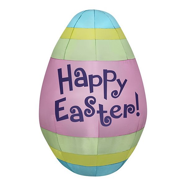 National Tree Company 5.5 Ft. Pre-Lit Happy Easter Egg Inflatable Decor National Tree Company