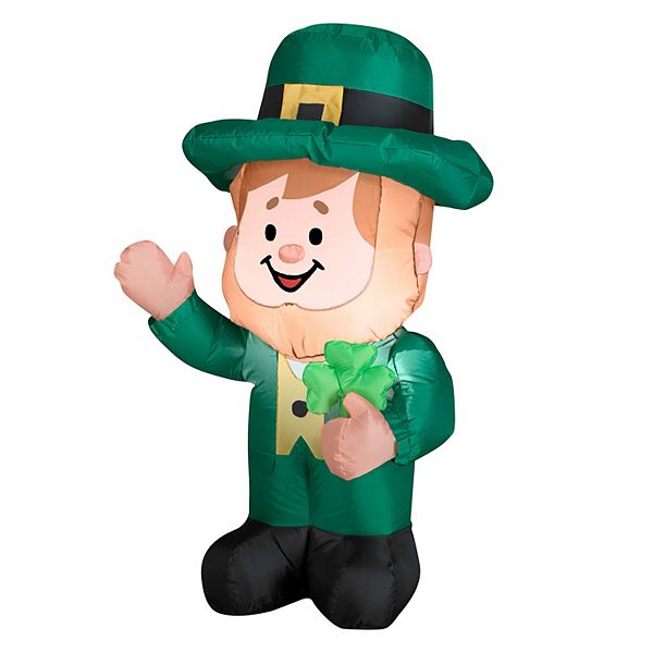 National Tree Company 3.5 Ft. Waving Leprechaun Outdoor Decor National Tree Company