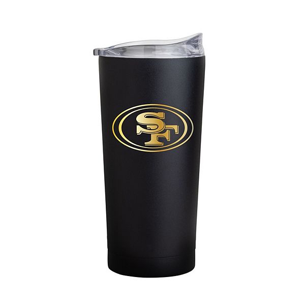 San Francisco 49ers Black Foil 20oz. Powder Coat Tumbler Logo Brand