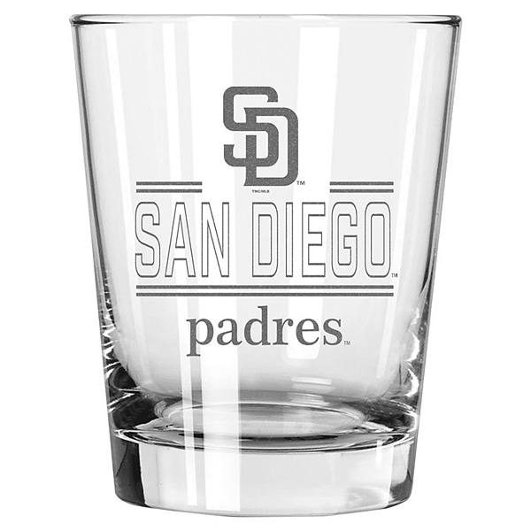 The Memory Company San Diego Padres 15oz. Double Old Fashioned Glass The Memory Company