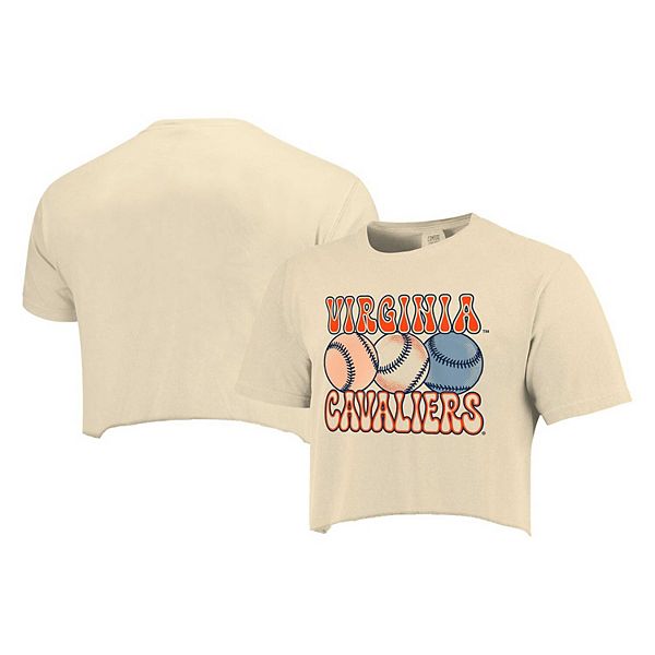 Укороченная женская футболка Virginia Cavaliers из ультрамягкого хлопка Comfort Colors Image One