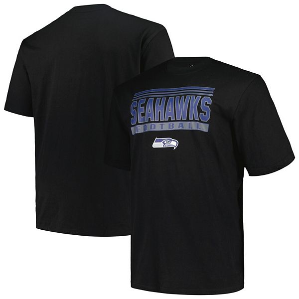 Черная мужская футболка Fanatics Branded с логотипом Seattle Seahawks, с короткими рукавами, из 100% хлопка Unbranded