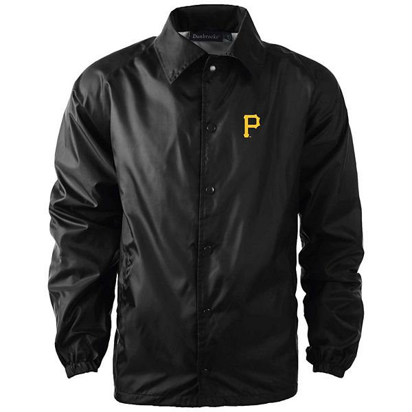 Мужская Повседневная куртка Dunbrooke Черная Pittsburgh Pirates Coach's Raglan с застежкой на кнопках Dunbrooke