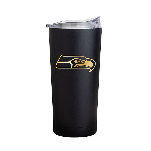 Seattle Seahawks Black Foil 20oz. Powder Coat Tumbler Logo Brand