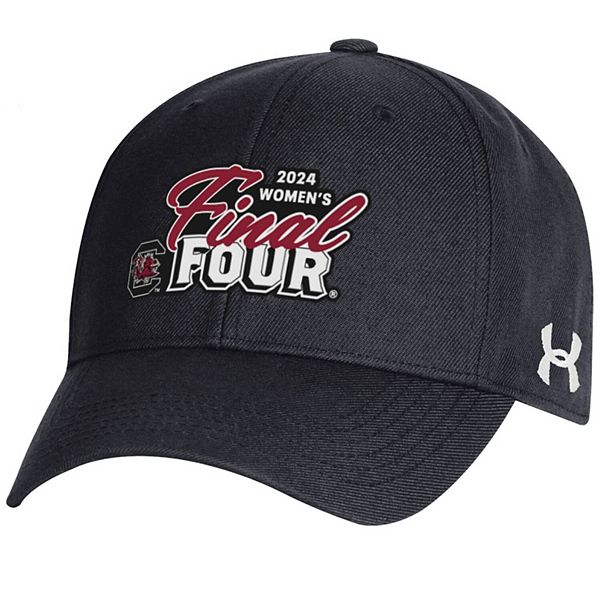 Кепка и бейсболка Under Armour Черная South Carolina Gamecocks 2024 NCAA  Basketball Tournament March Madness Final Four Locker Room Adjustable Hat Under Armour