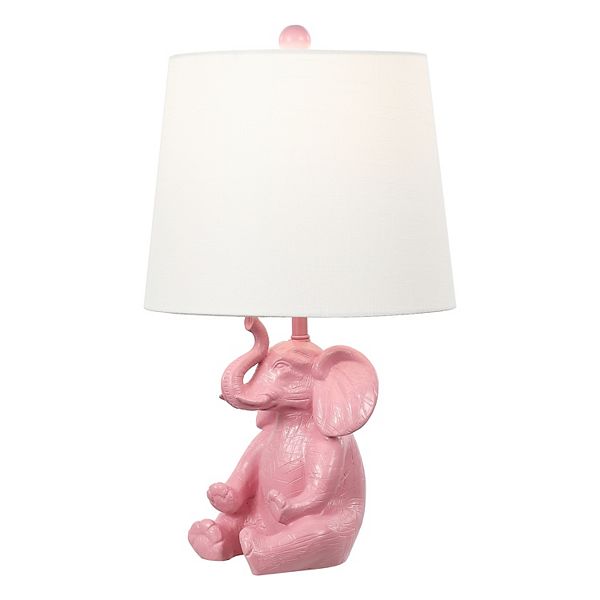 Kairi Modern Shabby Chic Resin/iron Happy Elephant Led Kids' Table Lamp With Phone Stand Jonathan Y Designs