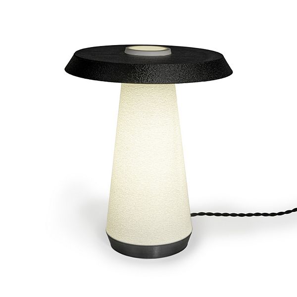 Bruno 12.25" Mid-century Minimalist Plant-based Pla 3d Printed Dimmable Led Table Lamp, Yellow/black Jonathan Y Designs