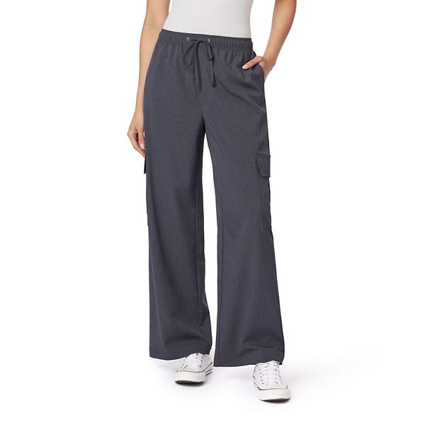 Juniors' WallFlower Flirty Curvy High Rise Cargo Trouser Pants WallFlower