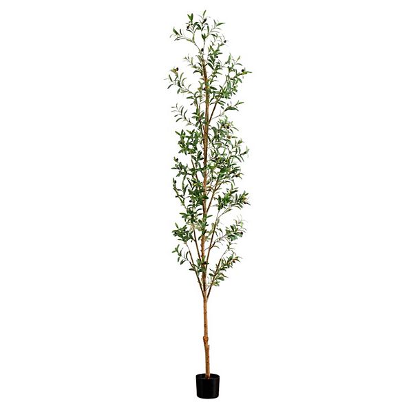 nearly natural 9-ft. Artificial Olive Tree with Natural Trunk Floor Decor NEARLY NATURAL