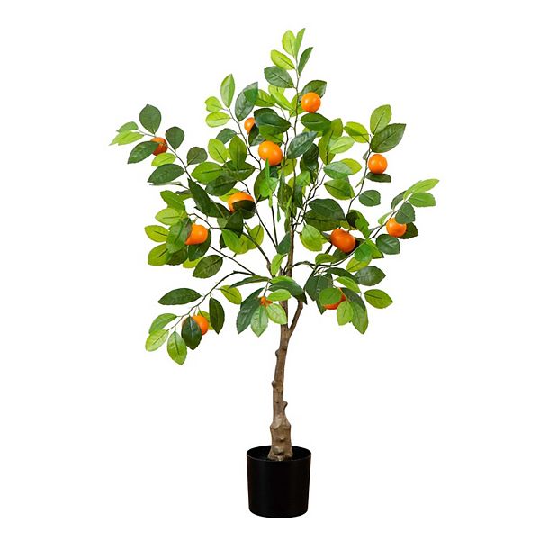 nearly natural 3-ft. Artificial Tangerine Tree Floor Decor NEARLY NATURAL