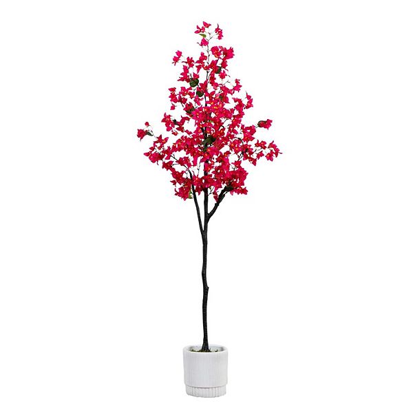 nearly natural 6-ft. Artificial Bougainvillea Tree Floor Decor NEARLY NATURAL