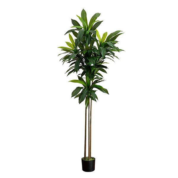 nearly natural 7-ft. Artificial Dracaena Tree with Real Touch Leaves Floor Decor NEARLY NATURAL