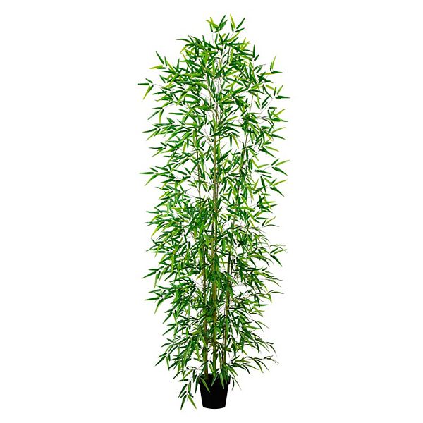 nearly natural 9-ft. Artificial Green Bamboo Tree Floor Decor NEARLY NATURAL