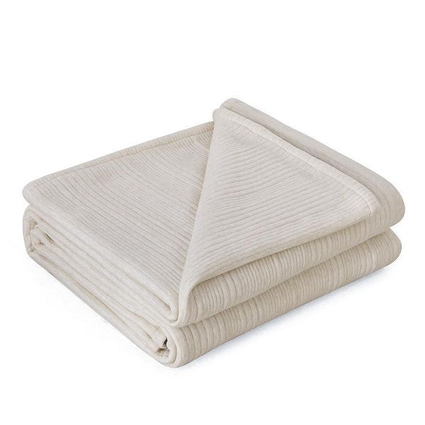 Cozy Cotton Jersey Blanket, Quilted Bedspread, Soft Coverlet Wholinens