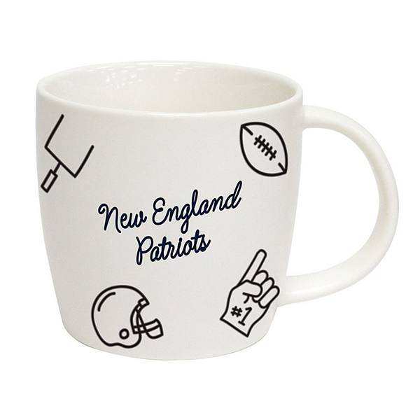 Кружка New England Patriots, 530 мл с рельефным дизайном, керамическая Logo Brand