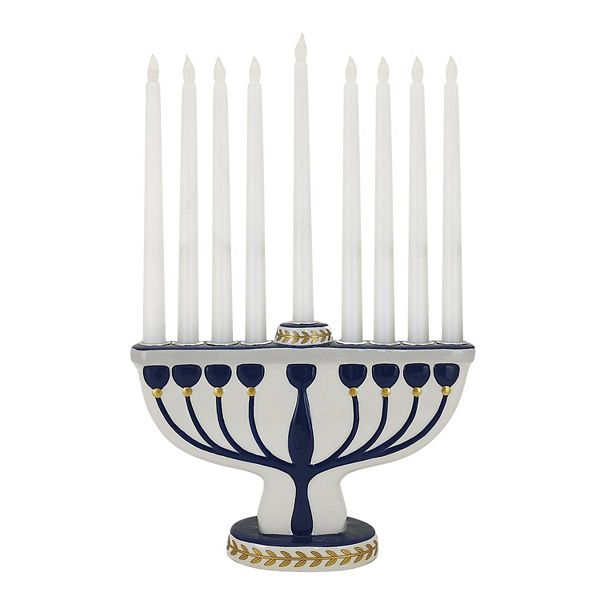 Celebrate Together™ Hanukkah Ceramic LED Taper Candle Menorah Celebrate Together