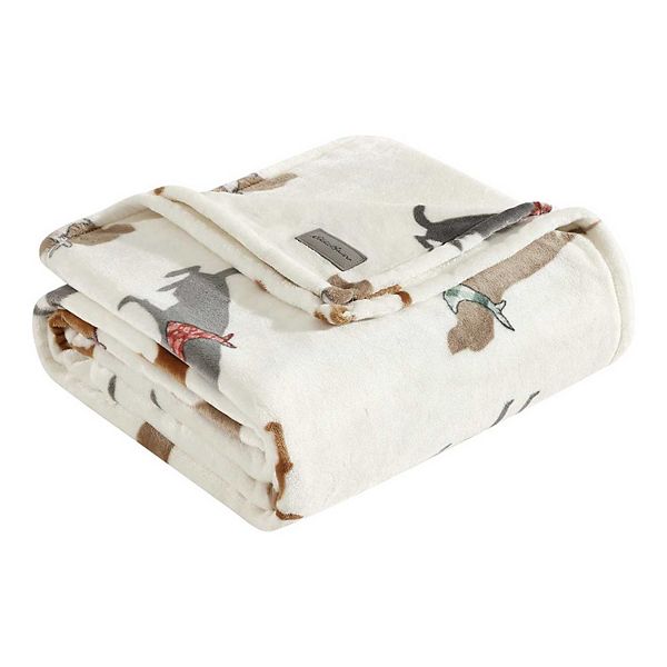 Eddie Bauer Dogs With Scarves Throw Blanket Eddie Bauer