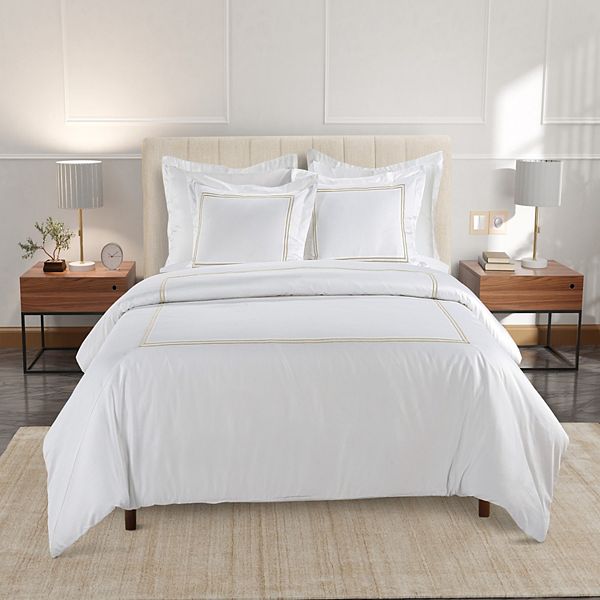 Hotelier Baratta Stitch Comforter Set with Shams Hotelier