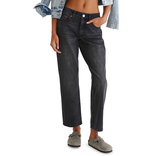 Juniors' Aeropostale Mid Rise Ankle Straight Pants AEROPOSTALE