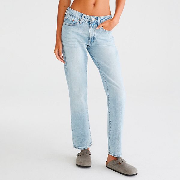 Juniors' Aeropostale Mid Rise Straight Ankle Jeans AEROPOSTALE