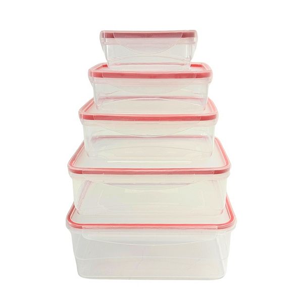 Lexi Home 10-Piece Plastic Snap Lock Food Storage Container Set Lexi Home