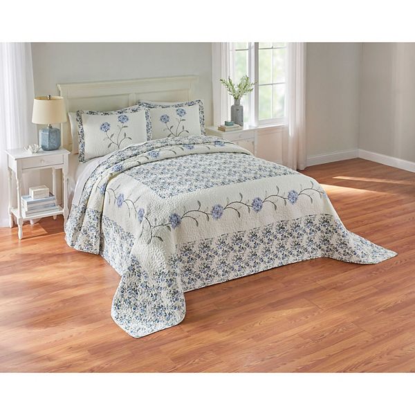 Brylanehome Margaret Embroidered Bedspread BrylaneHome