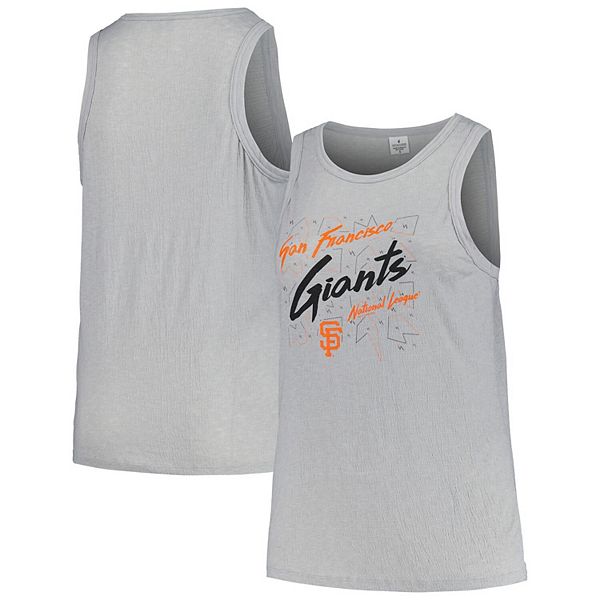 Женская Футболка Soft As A Grape Curvy High Neck Tri-Blend San Francisco Giants Soft As A Grape