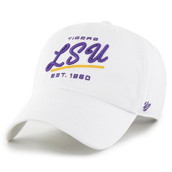 Женская белая кепка с логотипом LSU Tigers, регулируемой, 100% хлопок Unbranded