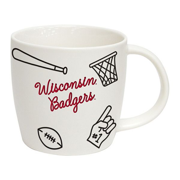 Wisconsin Badgers 18oz. Playmaker Mug Logo Brand