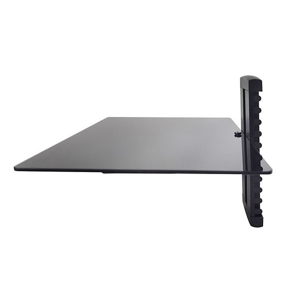 ProMounts Tempered Glass Floating Wall Shelf, Holds Up to 17.6 lbs ProMounts