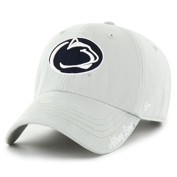 Женская серая регулируемая бейсболка Penn State Nittany Lions из мягкого хлопка Unbranded