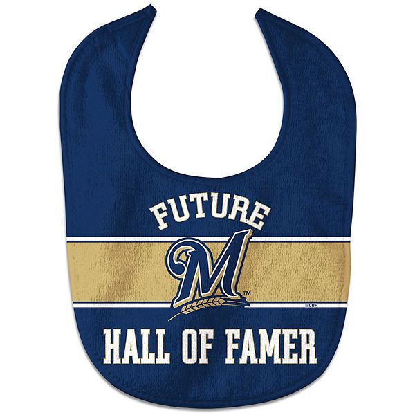 Слюнявчик для младенцев Milwaukee Brewers Hall Of Fame All-Pro, 100% полиэстер спереди, 100% хлопок сзади Wincraft