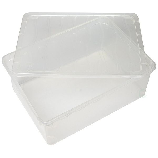 Plastic Storage Container, Shoe Box Basicwise