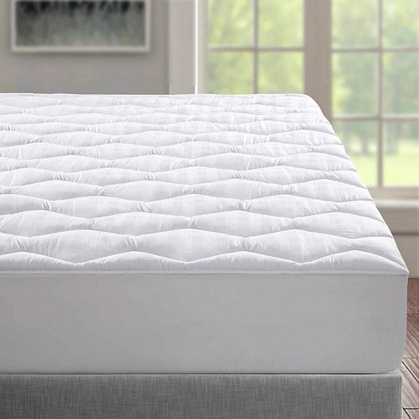 Unikome 100% Breathable Cotton Fitted Mattress Pad with Honeycomb Quilted UNIKOME