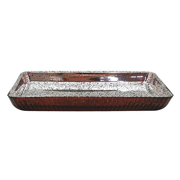 Sonoma Goods For Life® Red Mercury Glass Decorative Tray Sonoma