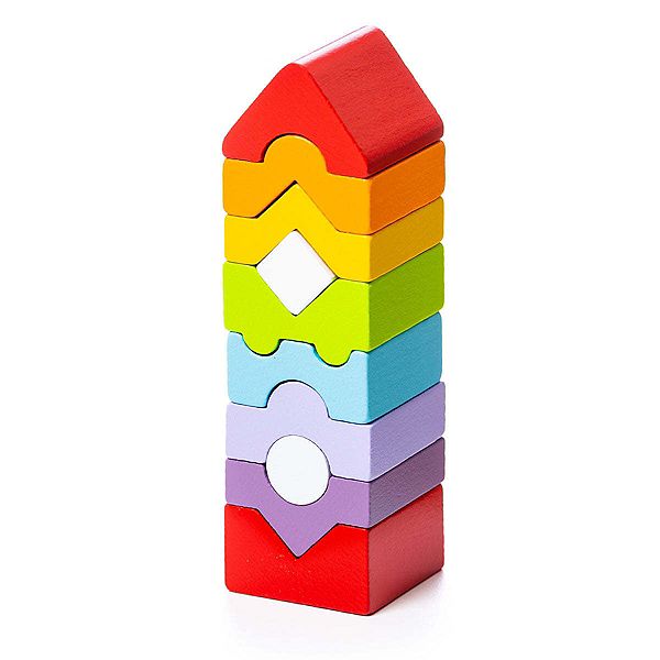 Wise Elk/cubika Wooden Toy - Stacking Tower Ld-10 Wise Elk