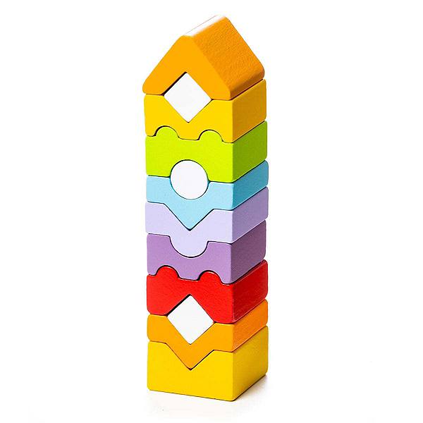 Wise Elk/cubika Wooden Toy - Stacking Tower Ld-11 Wise Elk