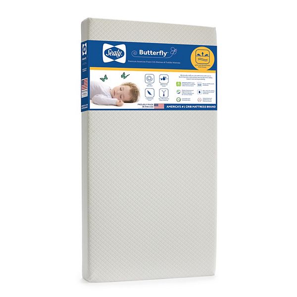 Sealy Butterfly Breathable Knit Crib Mattress Sealy