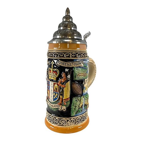 Pinnacle Peak Trading New Zealand Coat Of Arms And Landmarks Le German Beer Stein .5 L By King Werks Pinnacle Peak Trading Company