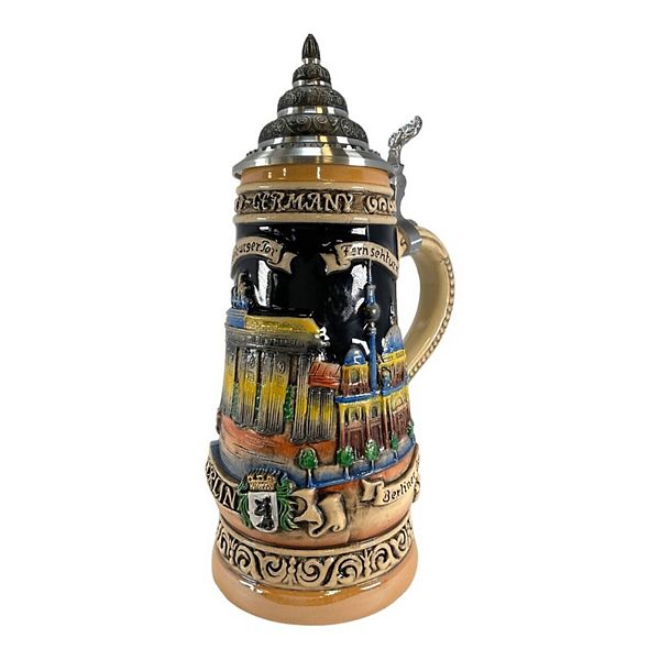 Pinnacle Peak Trading Berlin Germany Landmarks Le German Stoneware Beer Stein .5 L Made In Germany Pinnacle Peak Trading Company