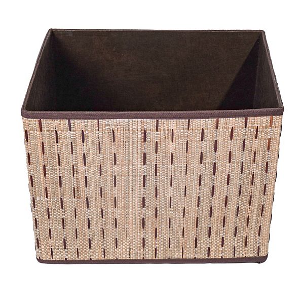 Foldable Decorative Storage Box for Living Room, Bedroom, Dining, Playroom or Office Vintiquewise