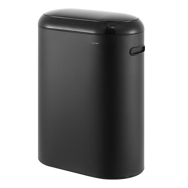 Robo Kitchen 13.2-gallon Slim Oval Motion Sensor Touchless Trash Can With Touch Mode Happimess