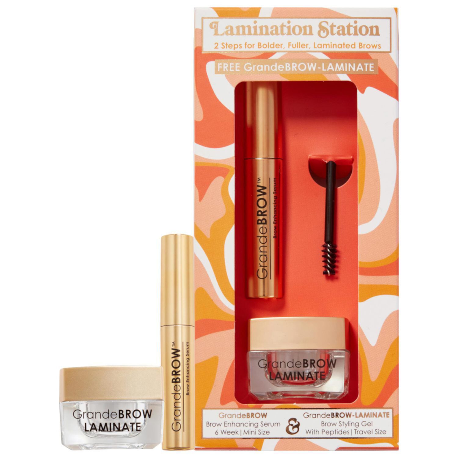 Grande Cosmetics Lamination Station Brow Serum and Brow Gel Set Grande Cosmetics