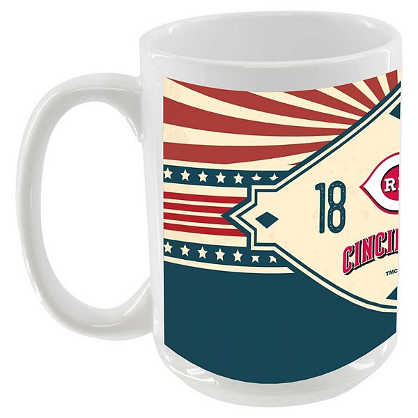 Cincinnati Reds 15oz. Americana Diamond Mug The Memory Company