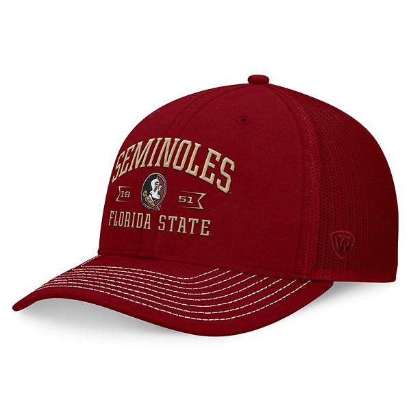 Мужская регулируемая кепка Carson Trucker с логотипом команды Florida State Seminoles из 100% хлопка Top of the World