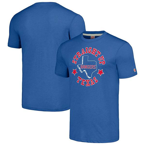 Мужская Футболка Homage Royal Texas Rangers Hyper Local Tri-Blend Homage