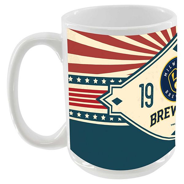 Milwaukee Brewers 15oz. Americana Diamond Mug The Memory Company